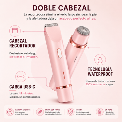 Nuvella™ Afeitadora eléctrica íntima 2 en 1