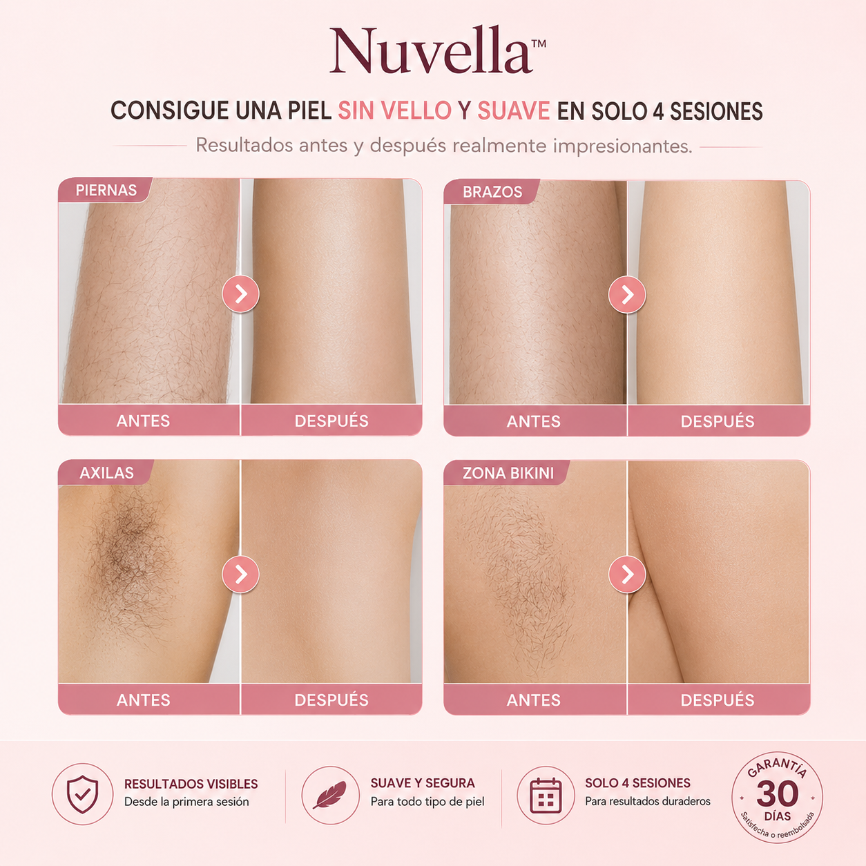 Nuvella™ Afeitadora eléctrica íntima 2 en 1
