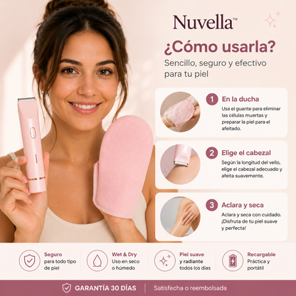Nuvella™ Afeitadora eléctrica íntima 2 en 1