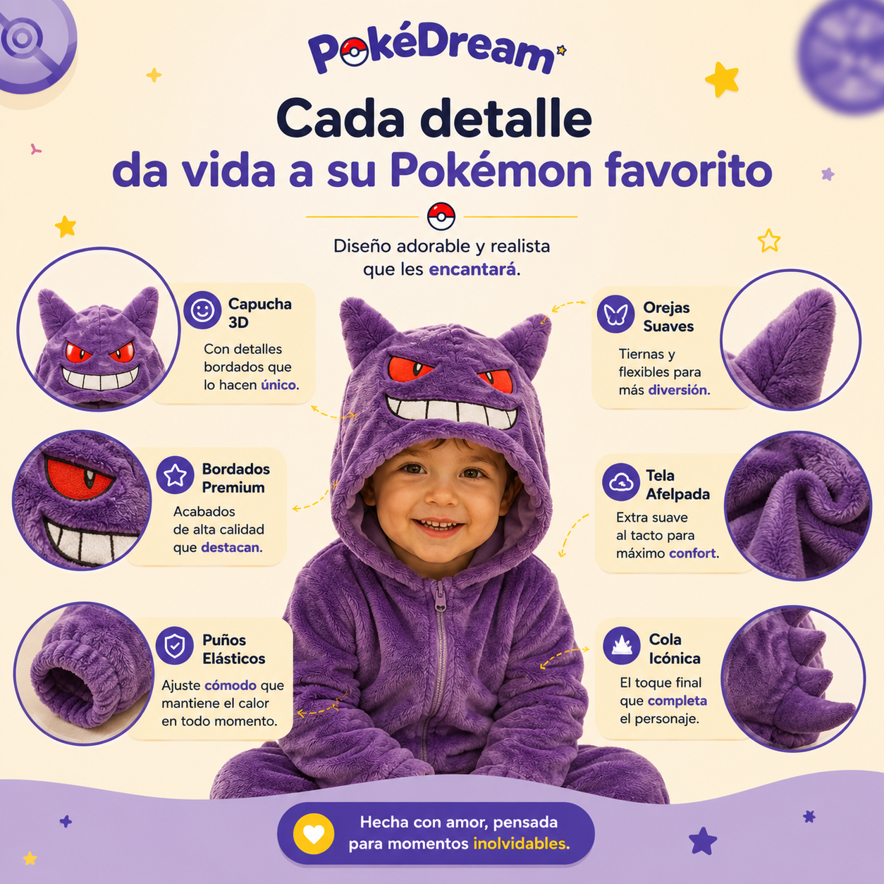 PokéDream™ Pijamas de Pokemon para Bebes y Niños