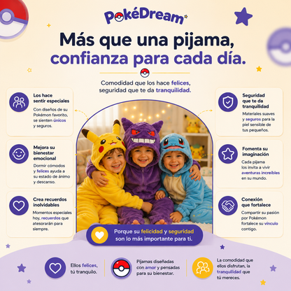 PokéDream™ Pijamas de Pokemon para Bebes y Niños