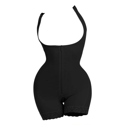 Women's Shapewear Bodysuit  Slimming  Butt Lifter Full Body Shaper Bbl Tummy Control Open Crotch Ziper Design Fajas Reductoras
