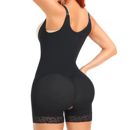 Women's Shapewear Bodysuit  Slimming  Butt Lifter Full Body Shaper Bbl Tummy Control Open Crotch Ziper Design Fajas Reductoras
